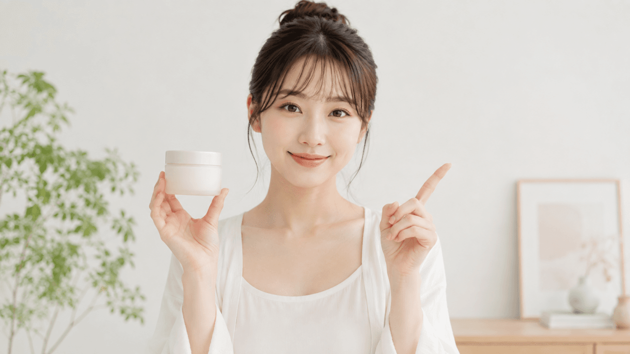 クレンジングバームをおすすめする若い女性